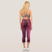 Leggings Capri Fête de disco de Girly Glam Pink (Verso)