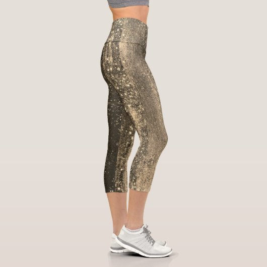 Leggings Capri Fête de la disco de bronze de la Girly (Droite)