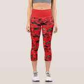 Leggings Capri Fête de Poinsettia (Recto)