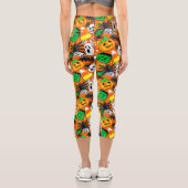 Leggings Capri Fête des Candies Éffrayantes d'Halloween (Verso)