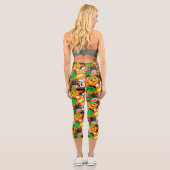 Leggings Capri Fête des Candies Éffrayantes d'Halloween (Verso)