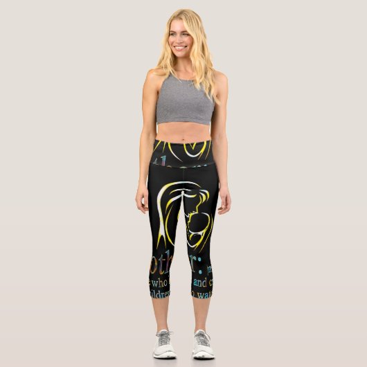 Leggings Capri Fête des mères  (Recto)