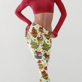Leggings Capri Fêtes de Noël Whimsical Festive saisonnier