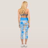Leggings Capri feu de camp marshmallow chocolat smorate bleu (Verso)