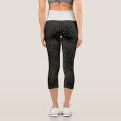 Leggings Capri Feuille noir et blanc (Verso)