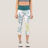 Leggings Capri Feuille verte (Recto)