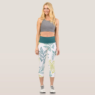 Leggings Capri Feuille verte