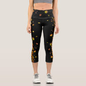 Leggings Capri Feuilles automnales Capris haut taille (Recto)
