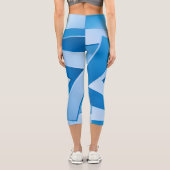 Leggings Capri Feuilles Bleues (Verso)