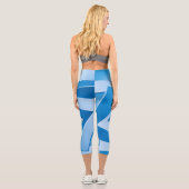 Leggings Capri Feuilles Bleues (Verso)