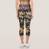 Leggings Capri Feuilles colorés amusants (Verso)
