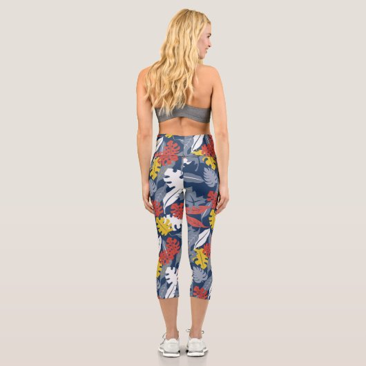 Leggings Capri Feuilles d'automne (Verso)