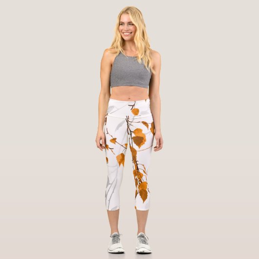 Leggings Capri Feuilles d'automne 2 (Recto)