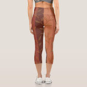 Leggings Capri Feuilles d'automne de Boho triées (Verso)