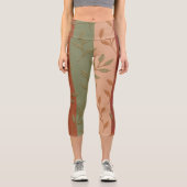 Leggings Capri Feuilles d'automne de Boho triées (Recto)