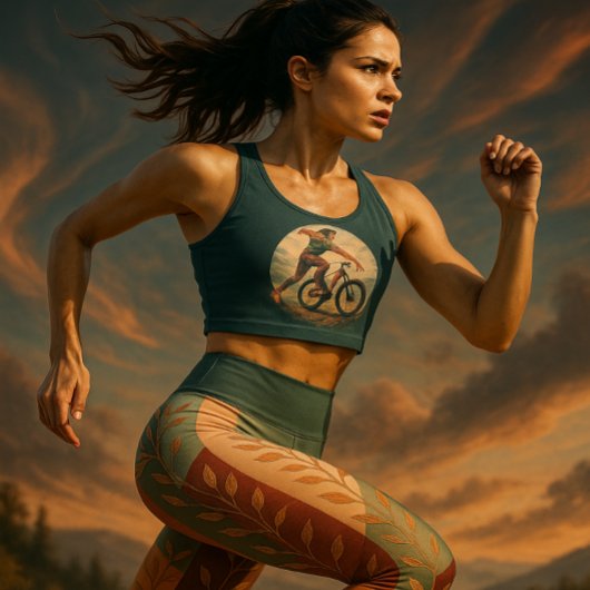 Leggings Capri Feuilles d'automne de Boho triées