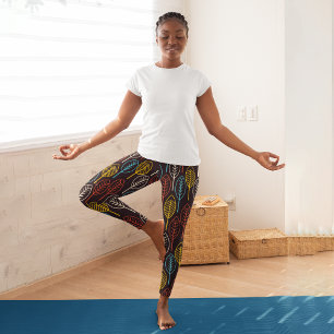 Leggings Capri Feuilles d'automne rétro