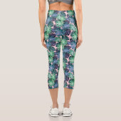Leggings Capri Feuilles de Monstera Tropical (Verso)