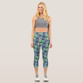 Leggings Capri Feuilles de Monstera Tropical (Recto)