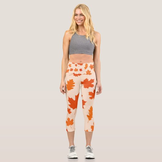 Leggings Capri Feuilles de Remerciement (Recto)