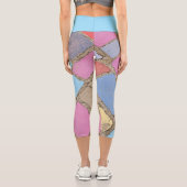 Leggings Capri feuilles empreintes (Verso)