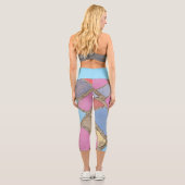 Leggings Capri feuilles empreintes (Verso)