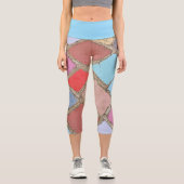 Leggings Capri feuilles empreintes (Recto)