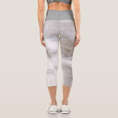 Leggings Capri feuilles empreintes (Verso)