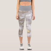 Leggings Capri feuilles empreintes (Recto)