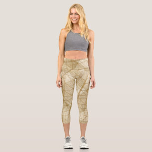 Leggings Capri Feuilles Sheer Lace