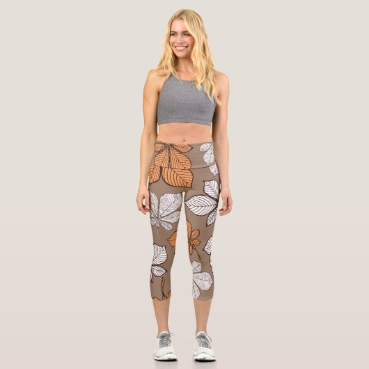 Leggings Capri Feuilles stylisés 7 (Recto)