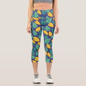 Leggings Capri Feuilles verts (Recto)