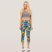 Leggings Capri Feuilles verts (Recto)