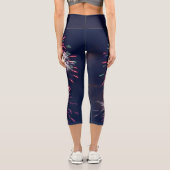Leggings Capri Feux d'artifice 4 juillet fête de l'indépendance (Verso)