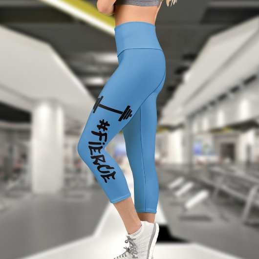 Leggings Capri #Fierce Barbell Haut-Faisée Capris