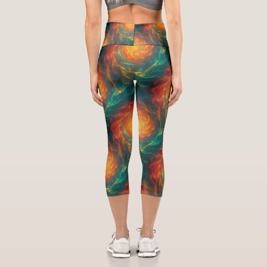 Leggings Capri fiery fractal (Verso)