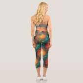 Leggings Capri fiery fractal (Verso)