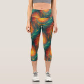 Leggings Capri fiery fractal (Recto)