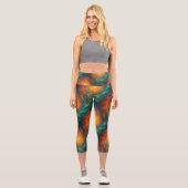 Leggings Capri fiery fractal (Recto)