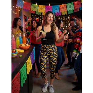 Leggings Capri Fiesta mexicaine & Día de Muertos