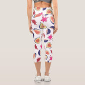 Leggings Capri Figes fraîches Aquarelle de jus rose (Verso)