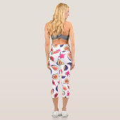 Leggings Capri Figes fraîches Aquarelle de jus rose (Verso)