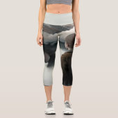 Leggings Capri Fille avec des nuages (Recto)