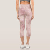 Leggings Capri Fille Empreinte de léopard de verre rose (Verso)