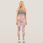 Leggings Capri Fille Empreinte de léopard de verre rose (Recto)