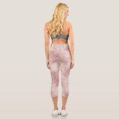 Leggings Capri Fille Empreinte de léopard de verre rose (Verso)