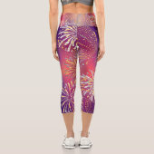 Leggings Capri Fireworks avec Faux Gold Silver Design Capri Leggi (Verso)