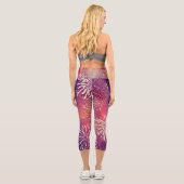 Leggings Capri Fireworks avec Faux Gold Silver Design Capri Leggi (Verso)