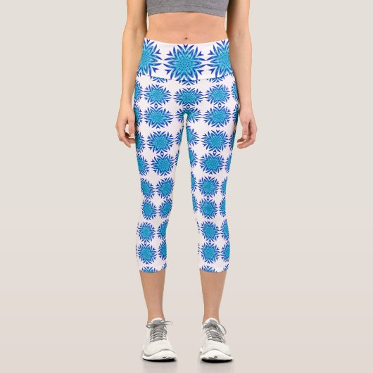 Leggings Capri Flake motif Haut taille (Recto)