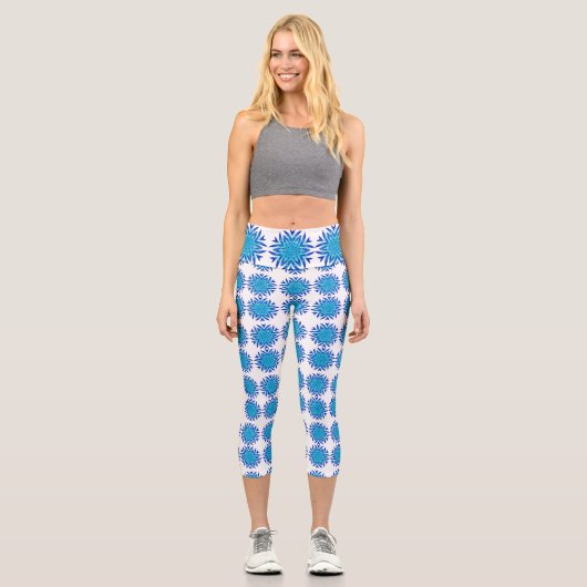 Leggings Capri Flake motif Haut taille (Recto)